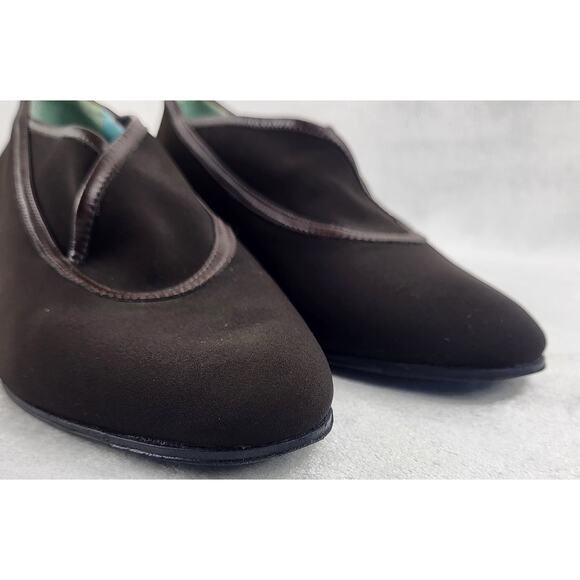 Thierry Robotin Oxford Fabric Stretch Italian Leather Slip On Pumps | EU 35 US 5 - Picture 5 of 8